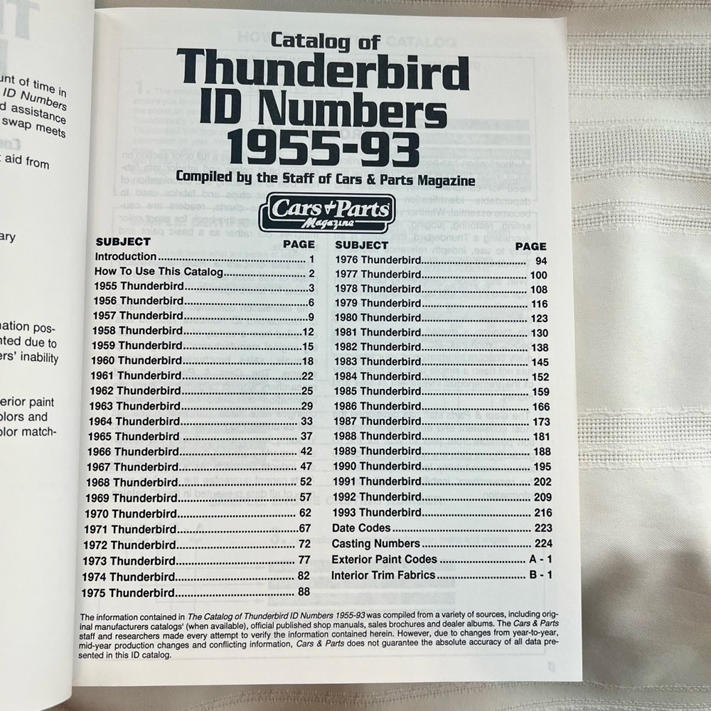 Thunderbird ID Numbers,1955-93 Cars & Parts Magazine Matching Numbers Series EUC - Picture 4 of 14